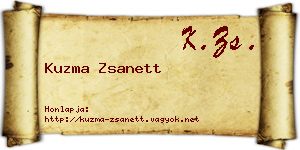 Kuzma Zsanett névjegykártya